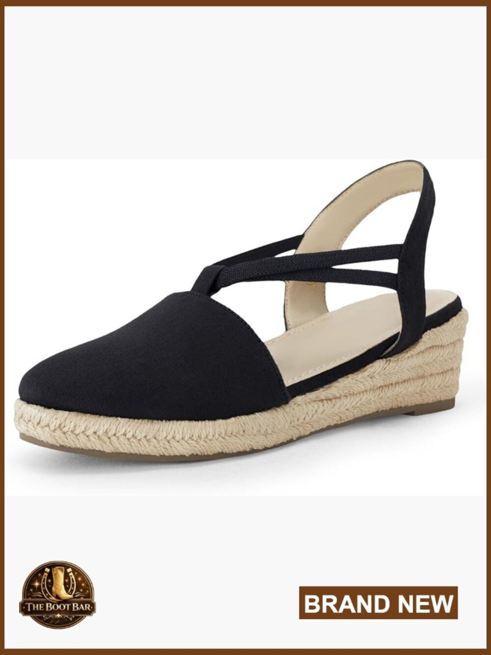 Women's Platform Wedge Espadrille Sandals Slingback Closed Toe Adjustable